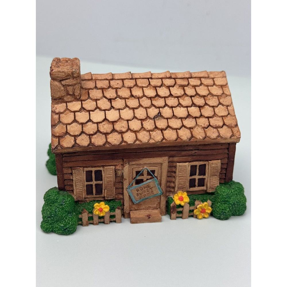Hudson Porcelain Home Sweet Home Figurine Handpainted VTG 1983 Country Cottage